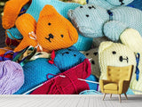 Fototapete Gestrickte Teddys - SoiréeArts