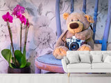 Fototapete Kamera Teddybär - SoiréeArts