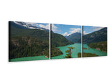 Panorama Leinwandbild 3-teilig Diablo Bergsee