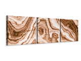 Panorama Leinwandbild 3-teilig Marmor in Sepia