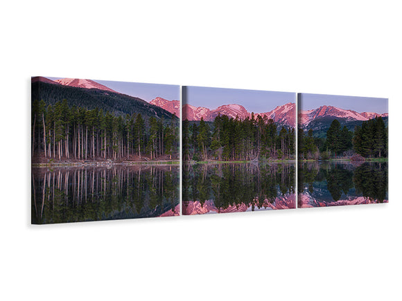 Panorama Leinwandbild 3-teilig Sprague Lake-Rocky Mountains