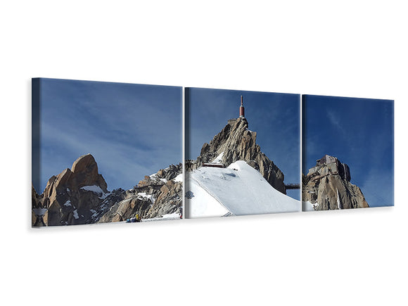 Panorama Leinwandbild 3-teilig Aiguille du Midi