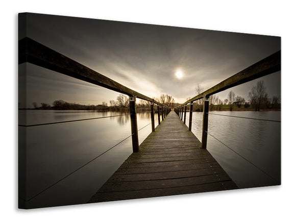 Leinwandbild Die Holzbrücke