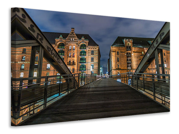 Leinwandbild Auf der langen Brücke