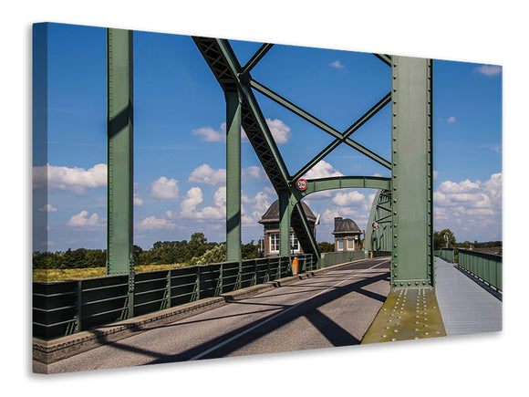 Leinwandbild Brücke in Stahlkonstruktion