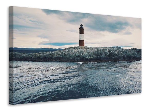 Leinwandbild Der Leuchtturm am Meer