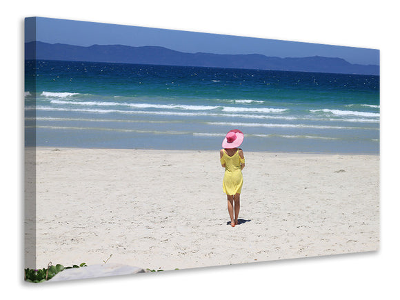 Leinwandbild Ein Spaziergang am Strand