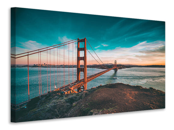 Leinwandbild Golden Gate im Licht