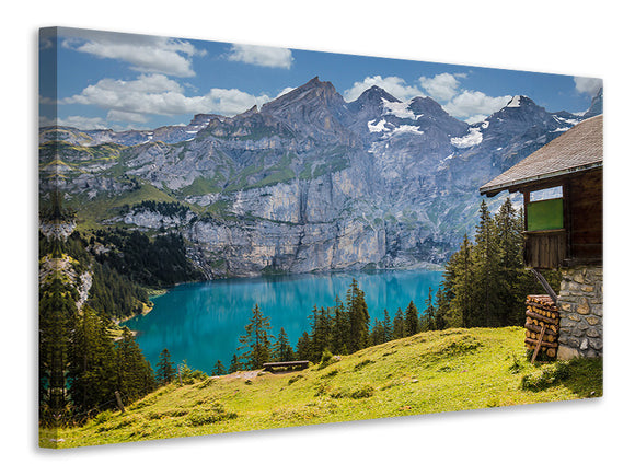 Leinwandbild Meine Berghütte