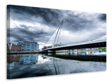 Leinwandbild Samuel Beckett Bridge mit Wolken