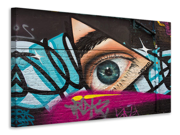 Leinwandbild Street Art Das Auge